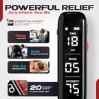 TENS Unit Muscle Stimulator Slim for Pain Relief, Physical Therapy & Muscle Recovery, Portable EMS Pulse Massager Machine for Back, Neck & Shoulder Pain, Red