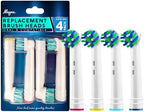 Alayna Replacement Brush Heads Compatible with Oral-B Braun – Pack of 4 Cross Bristle Electric Toothbrush Replacement Heads – Fits Most Oral-B Handles