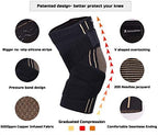 THX4COPPER Sport Compression Knee Brace with Adjustable Strap, Arthritis Relief, Joint Pain, MCL,added Support
