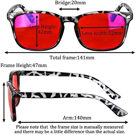 SHINU Blue and Green Wavelength Blocking Glasses Disruptive Light Blocking Glasses Red Lens Eliminate Eye Strain 068RD