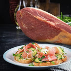 Serrano Ham Boneless & Ham Stand - Spanish Jamon Serrano Ideal for Tapas Approx. 1 Kg or 2.2 lb Jamonprive - GMO Free and Gluten Free