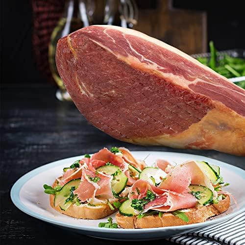 Serrano Ham Boneless & Ham Stand - Spanish Jamon Serrano Ideal for Tapas Approx. 1 Kg or 2.2 lb Jamonprive - GMO Free and Gluten Free