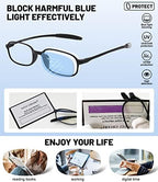 OCCI CHIARI 4 Pack Computer Reading Glasses Blue Light Blocking Lightweight Readers Women 1.0 1.25 1.5 1.75 2.0 2.25 2.5 2.75 3.0 3.5 4.0 (Black, 1.75)