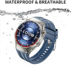 22mm Silicone Sport Band Compatible with Huawei Watch GT6 Pro 46mm, Waterproof Flexible Replacement Straps for Huawei Watch GT6 Pro