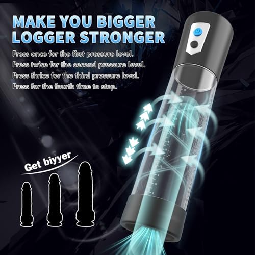 Male Enlargement Vacuum Pumps Air Pressure Device, Increase Sizes Automatic Electric Pump, Enhancement Enlarger Silicone Pocket Strength Suction Growth Pens Pump XH0-4(Charge)