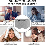 Sleep Mask for Men Women,100% Cotton Sleep Eye Mask with Fully Adjustable Strap, 100% Light Blocking Eye Mask for Sleeping, 0 Pressure Eye Covers for Travel Yoga Nap (Gray)
