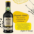 Mazzetti Organic Label Balsamic Vinegar of Modena PGI, 8.45 Fl Oz, Light & Balanced, Perfect for Dipping, Soups, Salads, Grilled Vegetables, USDA Organic, Crafted in Italy