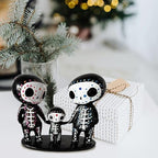 YOWOY Sugar Skull Couple Statue, Sugar Skull Decor, Day of The Dead Decorations,Resin Skulls Sculptures Home Decor,Dia De Los Muertos Decor,Halloween Adorable Skulls Figurines Gifts for Women (F)