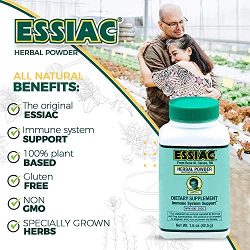 Essiac PowderESSIAC Original Herbal Tea Powder – 1.5 oz Bottle | Powerful Antioxidant Blend to Help Promote Overall Health & Well-Being | Original Formula from 1922 (1)
