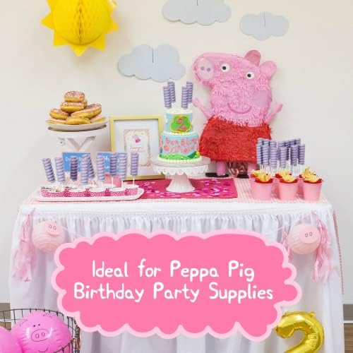 Peppa Pig Swirl Lollipops| Ideal For Peppa Pig Party Favors & Peppa Pig Birthday Party Supplies| Peppa Pig Snacks For Peppa Pig Cupcake Toppers,