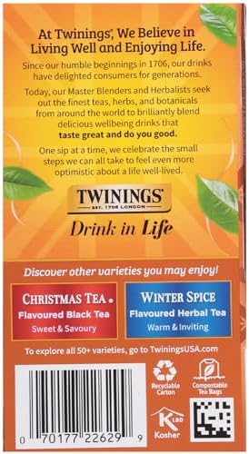 Twinings of London Gingerbread Joy Black Tea Bags, 20 Count