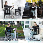 Electric Patient Lift Transfer Chair,Portable Folding Electric Transfer Lift,Adjustable Height Patient Lift for Home,Car & Bathroom,Lift Aid for Seniors & Disabled Adults