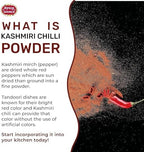 Spicy World Kashmiri Chili Powder 2 Ounce bag | All Natural Low Heat, Red Chili Powder - Red Pepper Powder