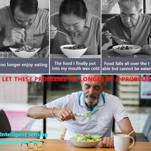 Smart Anti-Shake Spoon, Anti-Shake Eating Aid for The Elderly, Anti-Shake Eating Spoon, Suitable for Patients with Myasthenia Gravis and Arthritis