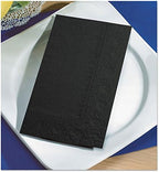 Hoffmaster 180513 Dinner Napkin, Regal Embossed Border, 2 Ply, 1/8 Fold, 15" x 17" Unfolded (4.25" x 7.5" Folded), (Case of 1,000) , Black