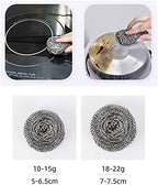 48 Pack Stainless Steel Scourers Sponges,Steel Wool scrubbers for stoves, pots, Cooker Hoods, etc. That are Difficult to Clean (48 Pack-Small 10 gram)