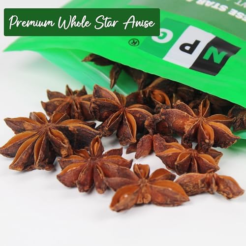 NPG Whole Star Anise Pods 4 Ounce, 100% Natural Whole Chinese Anise Star Pods Sun Dried Spice, Anis Estrella/Badian Khatai/Illicium Verum, Widely Used for Baking, Cooking, and Tea