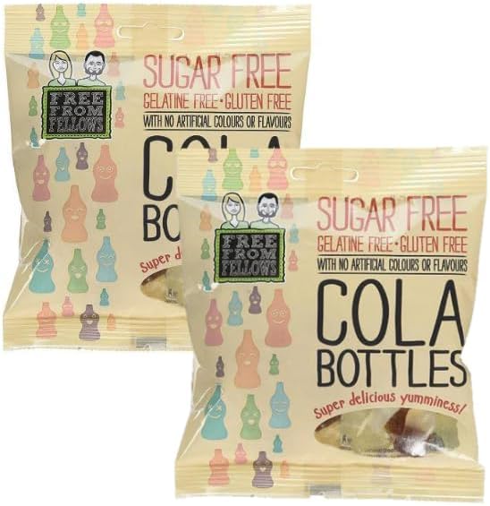 Free From Fellows Cola Bottles 100g X2 UK Imported Candy Sweets Gummies