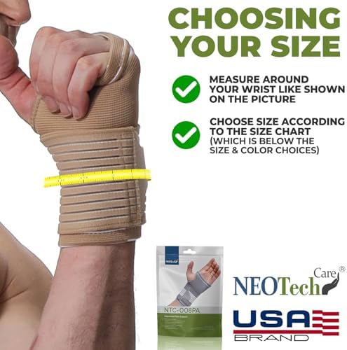 NeoTech Care Hand Palm Wrist Support (Beige, Size M, 1 Unit)