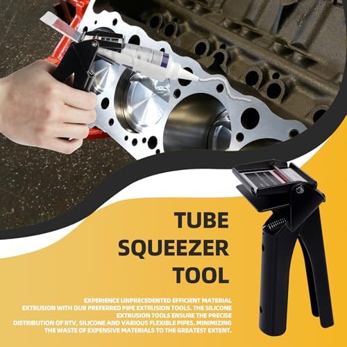 Silicone Extrusion Tool for RTV Tubes - 2.5" Industrial Dispenser, Easy-Grip Control, Maximizes Material Use & Reduces Waste
