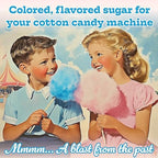 Premium America Blue Raspberry Cotton Candy Floss Sugar Carnival-Style Fluffy Fun, Pre-Mixed & Ready to Use for Parties, Events & Festivals 3.25 lb Cartons Case of 3