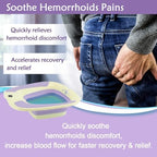 Sitz Bath, Portable Sitz Bath for Postpartum Care, Sitz Bath for Hemorrhoids, Sitz Bath for Toilet Seat, Sits Bath Tub for Women Men Adults, Sitz Bath Soak Salts Basin, Hip Bath Bowl, Purple