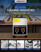 CREWORKS Professional Jewelry Cleaning Machine, 2L Jewelry Cleaning Ultrasonic Machine with Heater & Timer, Digital Sonic Cleaning Machine for Cleaning Denture Dental Irrigator Parts Retainer Glasses