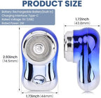 Mini Travel Electric Shaver, Portable Pocket Size Rechargeable Shaving Razor Lightweight Razor with Battery Power Display Wet & Dry Rotary for Teen Office Business(Gradient Blue)