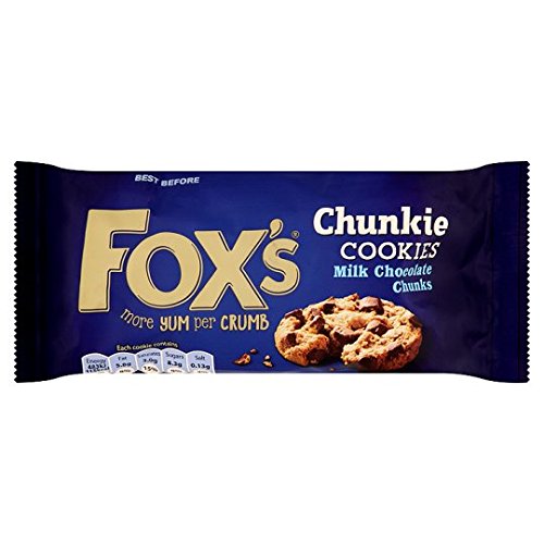 Fox's Delicious Cookies Milk Chocolate Chunks 175g - Pack of 2
