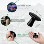 2 Pcs Mushroom Shaped Hot Stones Gua Sha Facial Tools Natural Basalt Stones Hot Rock Massage Tools for Body, Face, Home SPA, Relaxing