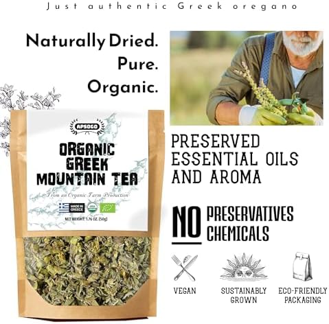 APSOGO Organic Greek Mountain Tea - Premium Quality & Excellent Taste - 1.76oz Loose Leaf