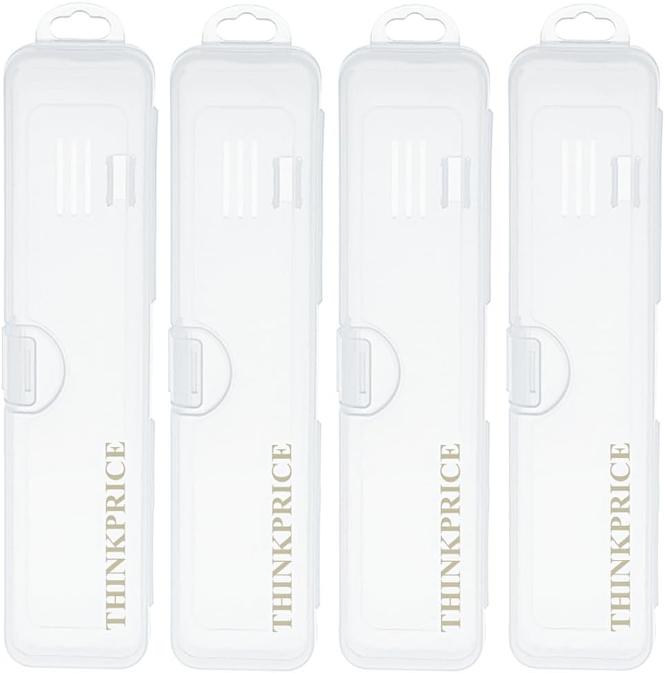 4 Pack Tongue Scraper Travel Case for Tongue Cleaner, Toothbrush, Toothpaste