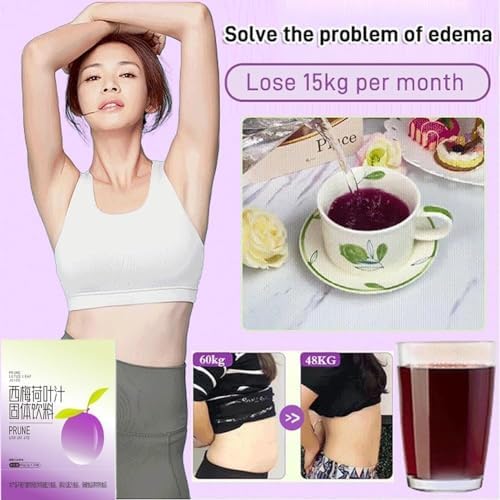 Prune Lotus Leaf Juice, Prune Juice Organic, Prune Lotus Leaf Juice, Prune Juice for Constipation, for Big Belly and Fat People (3box)