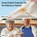 Adult Bibs with Crumb Catcher,3Pack Adjustable Bibs for Eating,Waterproof Washable Men Clothing Protectors,Reusable Large Feeding Bib for Women Elderly Seniors