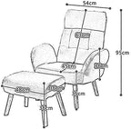 Lounge Chair, Single Sofa Chair Breastfeeding Chair Feeding Chair Back Lazy Couch 54x45x95cm(Beige)