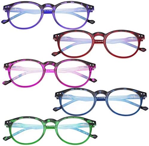 Eyekepper Oval Spring Hinges Ladies Reading Glasses +1.00 Tortoise Frame Round Reader Eyeglasses for Women Reading