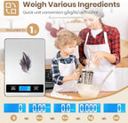Food Scale, 11lb Kitchen Scale with 0.05oz/1g Precision, 6 Units Tare Function & LCD Display, Stainless Steel Digital Scale for Baking, Cooking, Meal Prep - Kitchen Gadgets & Gifts, Home Essentials