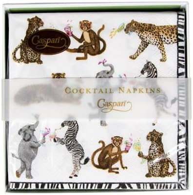 Caspari Cocktails Gone Wild Boxed Cocktail Napkins - 40 Per Box-2 Units