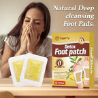 tigerty Foot Patches (10 Pieces), deep Cleansing Foot Patch, Natural Bamboo Vinegar Ginger Powder Foot Care sitckers, Adhesive Patches, Relaxation, Stress Relief, Better Sleep, 10 Pieces (1 Pack)