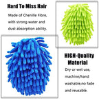 13 Inch Microfiber Feather Duster,with 4 pcs Washable Duster Head, Car Duster, Perfect for Cleaning Windows, Tables, Cars,Furniture, Walls, Fans, Screens