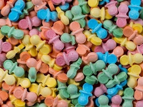 Bayside Candy Pacifiers Candy | Uncoated Fruit Flavored | Pacifier Shaped Pressed Candy (2LB)