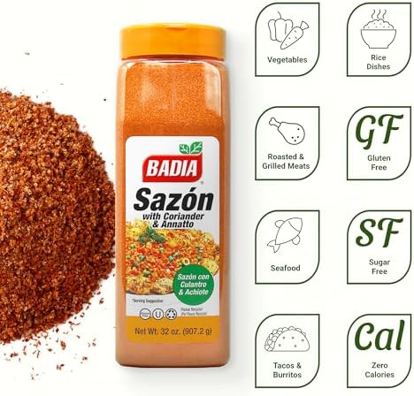 Badia Sazon with Coriander and Annatto, 32 oz - Latin Flavor Spice Blend for Cooking, Rice, Meats & Stews