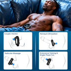 Vibrating Cock Ring Sex Toys - Adjustable Penis Ring Vibrator Clitoral Stimulator with Flexible Bulb 10 Vibrations for Clit Testicles Stimulation, APP Control Male Couples Adult Sex Toys for Men Women