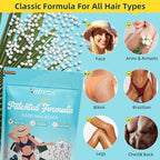 Hair Removal Wax Beads-1lb, Unscented White Hard Wax Beads for Sensitive Skin, Full Body Waxing, Ideal for All Hair Types, Bikini, Legs, Brazilian, Salon Quality