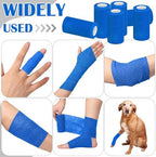 Treela 36 Pcs Self Adherent Bandage 4" X 5 Yard Wrap Breathable Cohesive Bandage Elastic Adhesive Tape for Stretch Athletic Sports Wrist Ankle(Blue)