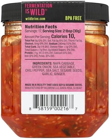 WILDBRINE Korean Style Kimchi, 18 OZ