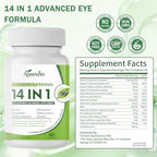 14 in 1 Eye Vitamins Supplement for Vision & Eye Health – Lutein and Zeaxanthin Macular Support Formula for Clear Vision – Eye Supplements for Adults & Seniors, 60 Capsules