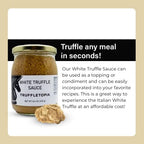 Truffletopia I White Truffle Sauce I Made with Real White Truffles from Italy I Most Versatile Topping or Condiment, for Seasoning, Cooking & Baking I Gluten Free, Non-GMO, No MSG, Cholesterol Free, Sugar Free I 16.6 oz