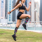 Compression Socks Calf Knee High Support Socks Novelty For Women Men Athletic Running Hiking Nurse