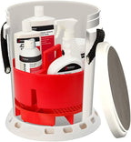 Ultimate One Bucket System, 5 Gallon Bucket with Black Rope Handle, Multipurpose Bucket with Lid, Cleaning Bucket with Cleaning Supplies, White - Shurhold
